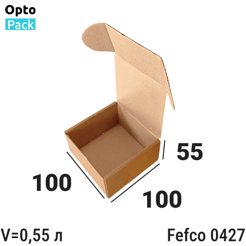 Самосборная коробка 100х100х55 мм