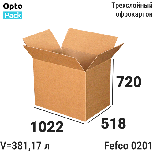 Коробка картонная 1022х518х720 мм
