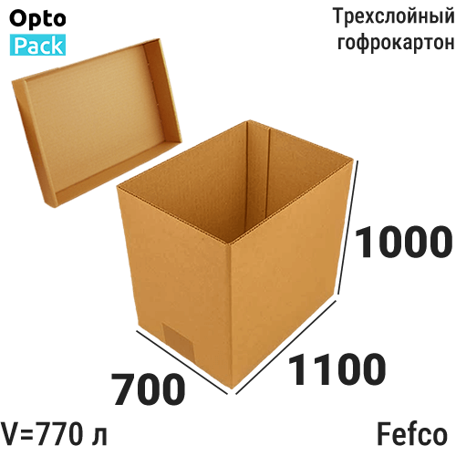 Коробка с крышкой 1100х700х1000 мм