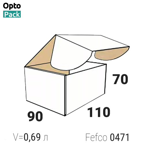 Самосборная коробка 110х90х70 мм