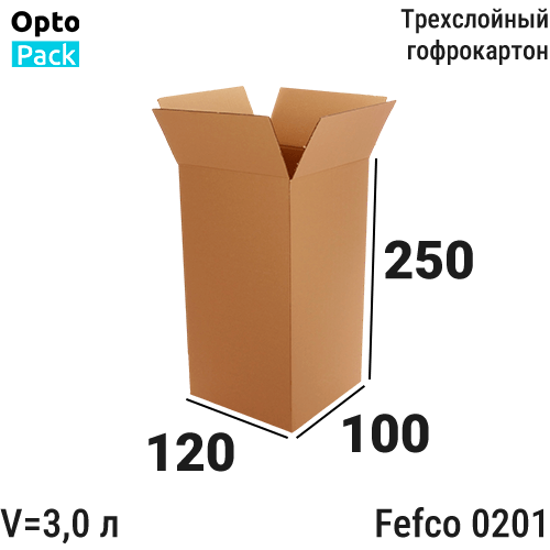 Коробка картонная 120х100х250 мм