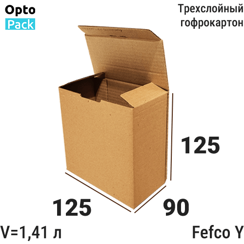 Коробка картонная 125х125х90 мм