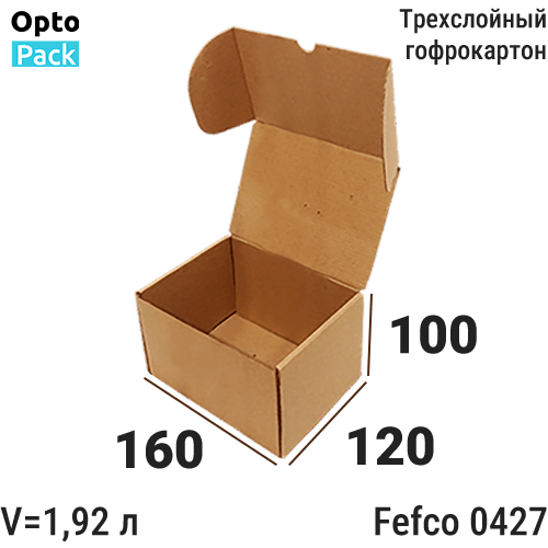 Коробка картонная 160х120х100 мм