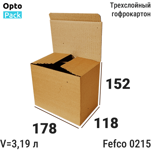 Коробка картонная 178х118х152 мм