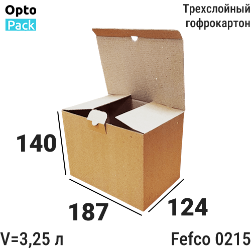 Самосборная коробка 187х124х140 мм