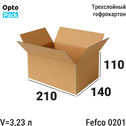 Коробка картонная 210х140х110 мм