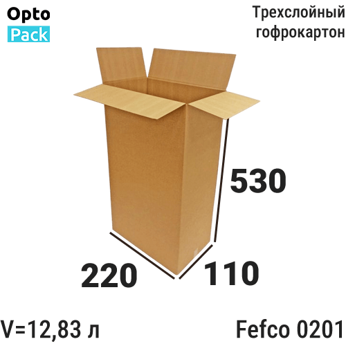 Коробка картонная 220х110х530 мм