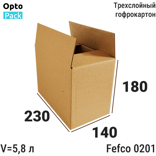 Коробка картонная 230х140х180 мм