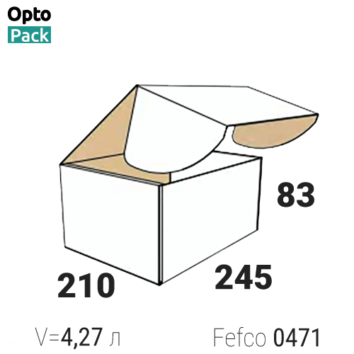 Самосборная коробка 245х210х83 мм