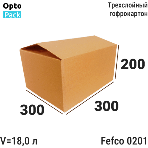 Коробка картонная 300х300х200 мм