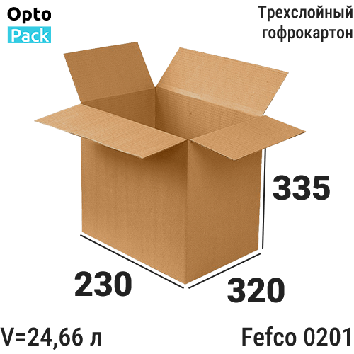 Коробка картонная 320х230х335 мм
