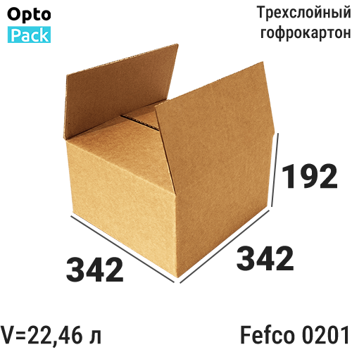 Коробка картонная 342х342х192 мм