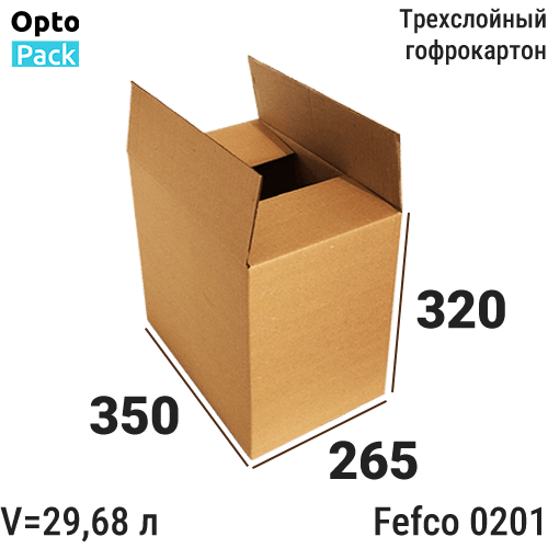 Коробка картонная 350х265х320 мм