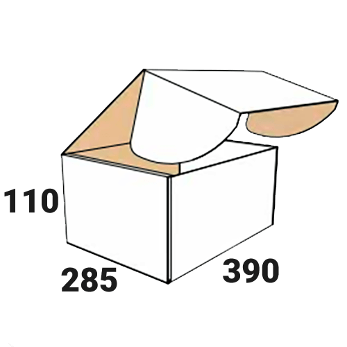 Самосборная коробка 390х285х110 мм