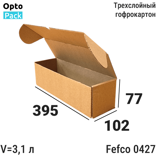 Самосборная коробка 395х102х77 мм