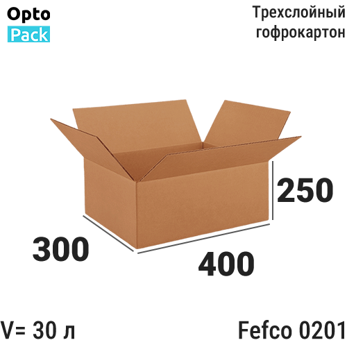 Коробка картонная 400х300х250 мм