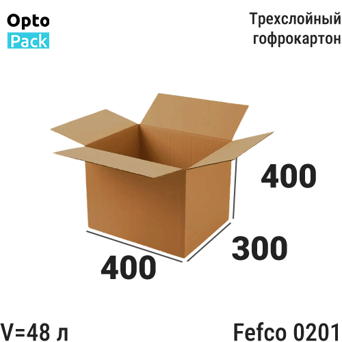 Коробка транспортная 400х300х400 мм Паллетная