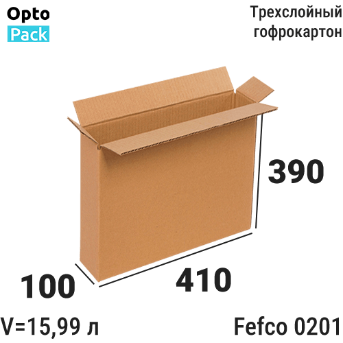 Коробка картонная 410х100х390 мм