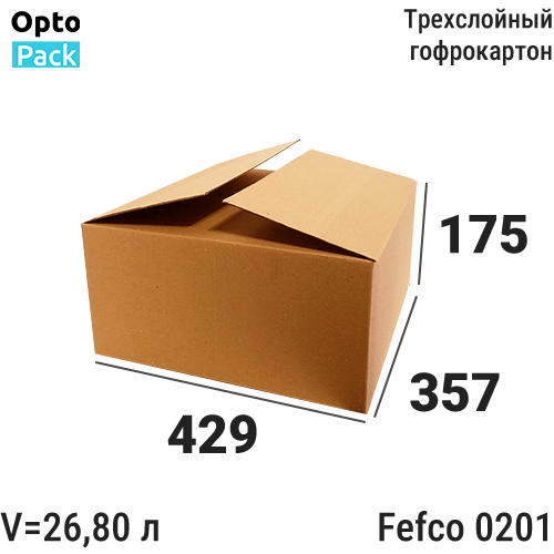 Коробка картонная 429х357х175 мм