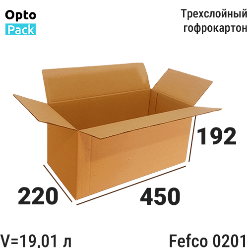 Коробка картонная 450х220х192 мм
