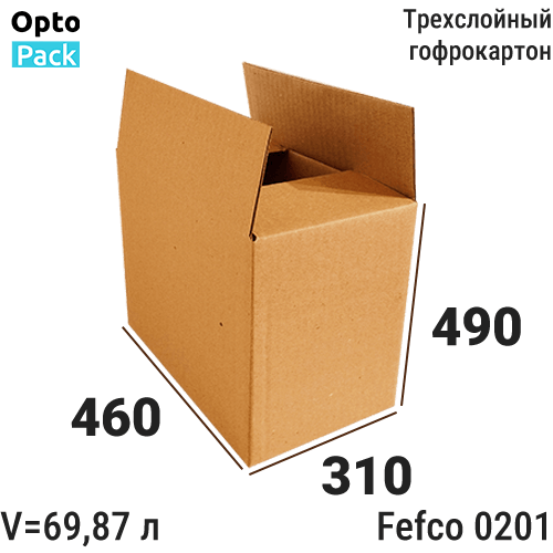 Коробка картонная 460х310х490 мм