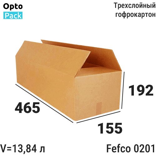 Коробка картонная 465х155х192 мм