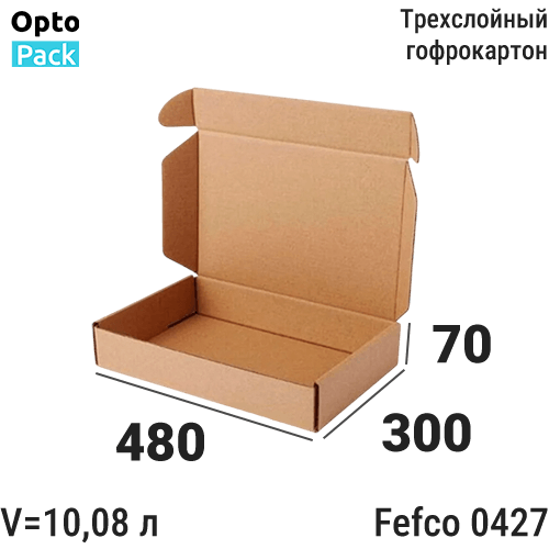 Самосборная коробка 480х300х70 мм