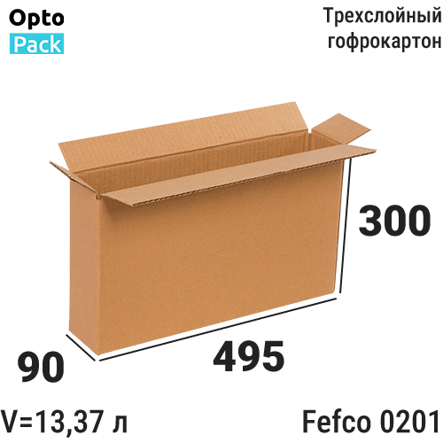 Коробка картонная 495х90х300 мм
