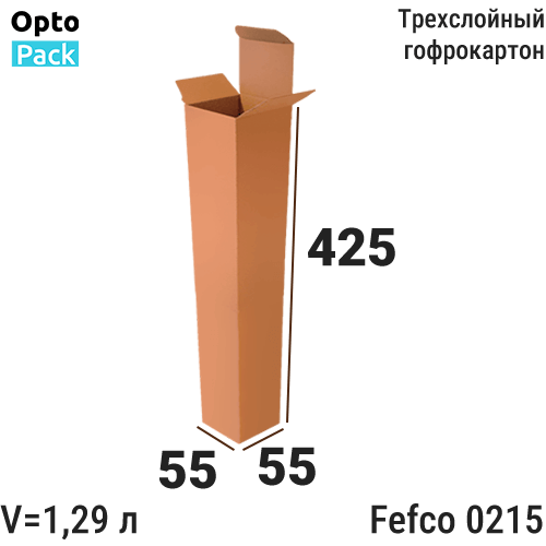 Самосборная коробка 55х55х425 мм