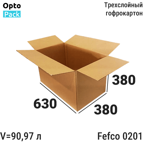 Коробка картонная 630х380х380 мм
