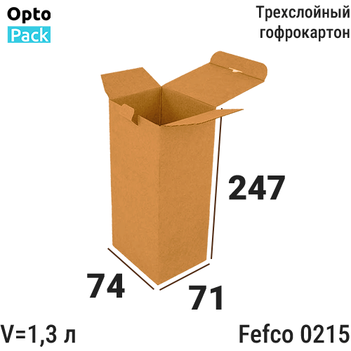 Упаковочная коробка 74х71х247 мм