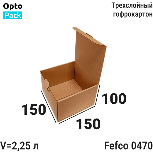 Самосборная коробка 150х150х100 мм