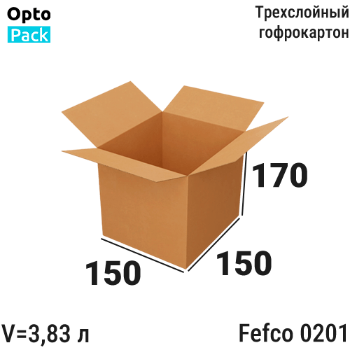 Коробка картонная 150х150х170 мм