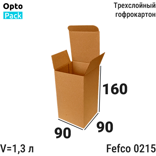 Самосборная коробка 90х90х160 мм