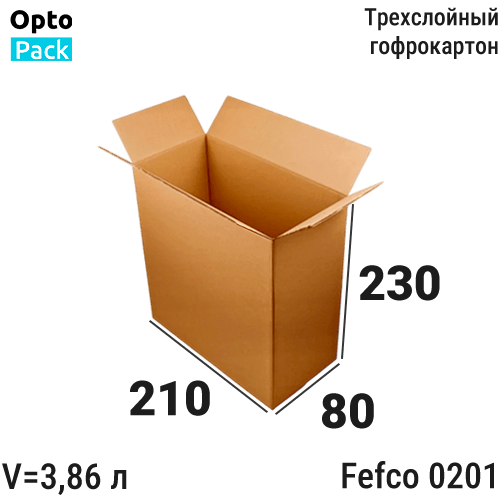 Коробка картонная 210х80х230 мм